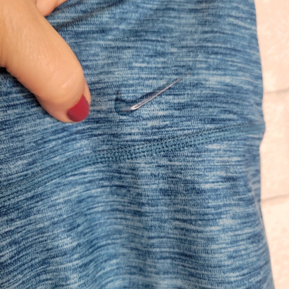 Nike Heathered Light Blue Teal Dri-FIT Leggings - Picture 2 of 5